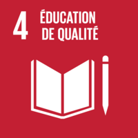 Logotype de l'Objectif Développement Durable n°4 : éducation de qualité