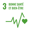 Logotype de l'objectif de développement durable "Bonne santé et bien-être" de l'ONU